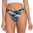 thumbnail image 1 of Balery Japanese Water Wave Tangas de Algodón para Mujer con Estampado – Ropa Interior Sexy, Transpirable, G-string-3X-Large, 1 of 6
