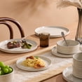 thumbnail image 3 of Famiware Galaxy Stoneware Dinnerware Sets, 12-Piece Dish Set, Beige, 3 of 6