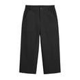 thumbnail image 5 of Miluxas office Business Capri Pants for Women Summer Solid Elastic Waist Wide Leg Pants Casual Loose Fit Pants with Pockets Black, 5 of 8