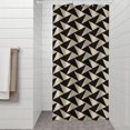 thumbnail image 2 of Black Beige Chevron Pattern Shower Curtain 36"x72" ,Bathroom Decorative Shower Curtains Set with 12 Hooks,Modern Waterproof Washable Shower Curtain, 2 of 6