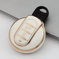 thumbnail image 3 of Key Fob Cover Compatible with BMW Mini Cooper S Cooper D Keychain Case Holder Protector,A White, 3 of 7