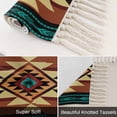 thumbnail image 6 of Turquoise Red Washable Area Rug 3'x5',Southwest American Native Abstract Pattern Woven Cotton Tassels Kitchen Rugs,Non Slip Indoor Door Mat Throw Carpet for Entryway Living Room Nursery Laundry Room, 6 of 9