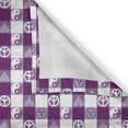 thumbnail image 5 of Ambesonne Plaid Grommet Curtain, Yin Yang Hearts Peace, 50" x 84", Magenta Lavender White, 5 of 6