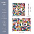 thumbnail image 2 of Yayeee Toggle Light Switch Wall Plate 3-Gang 6.37"x4.48" Decorative Outlet Cover, Dark Colorful Circles, 2 of 7