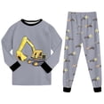 thumbnail image 6 of GCETTIC Boys Pajama Set 2 Piece Long Sleeve Pants Cartoon Print Sleepwear Grey Size,2-3 Years, 6 of 8
