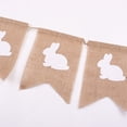 thumbnail image 6 of Taotanxi Easter Burlap Bunny Garland | Burlap Rabbit Garland Banner | Easter Decorations | Rustic White Bunny Garland for Mantle, 6 of 6