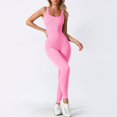 thumbnail image 2 of Women's Fashion Seamless Yoga Jumpsuit Comfortable Workout Sportswear Stretchy Gym Activewear Fitness Outfit, 2 of 2