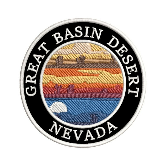 Great Basin Desert, Nevada Embroidered DIY Iron on or Sew-on Decorative Patch Badge Emblem Appliques Adventure Wildlife Vacation Travel Tourist Souvenir Series