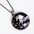thumbnail image 2 of Unicorn Necklace Personalized Custom Photo Round Pendant Adjustable Stainless Steel Necklaces with Gift Box for Men Women Mothers Valentine's Jewelry Gift, 2 of 6