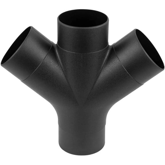 POWERTEC 3-Way Dust Collection Fitting with Y Shaped Design for 4 in Hose & Cuff (70275)