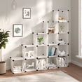thumbnail image 1 of vidaXL Organisateur de Cubes de Rangement avec 15 Cubes Transparents PP, 1 of 5