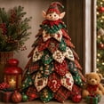thumbnail image 5 of DIY Quilted Christmas Tree Kit, DIY Holiday Patchwork Sewing Craft Kit, 3D Fabric Patchwork Craft Set, Handmade Christmas Home Decor for Mantel Table Office Display, Gifts for Quilting Lovers (#B), 5 of 8