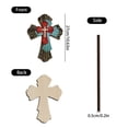 thumbnail image 6 of He Is Risen Easter Cross Wooden Door Sign Decor - 2D Flat Design Wooden Construction Religious Easter Indoor/Outdoor Home Entry Wall Decoration - Easter Holiday Celebration Church, 6 of 6