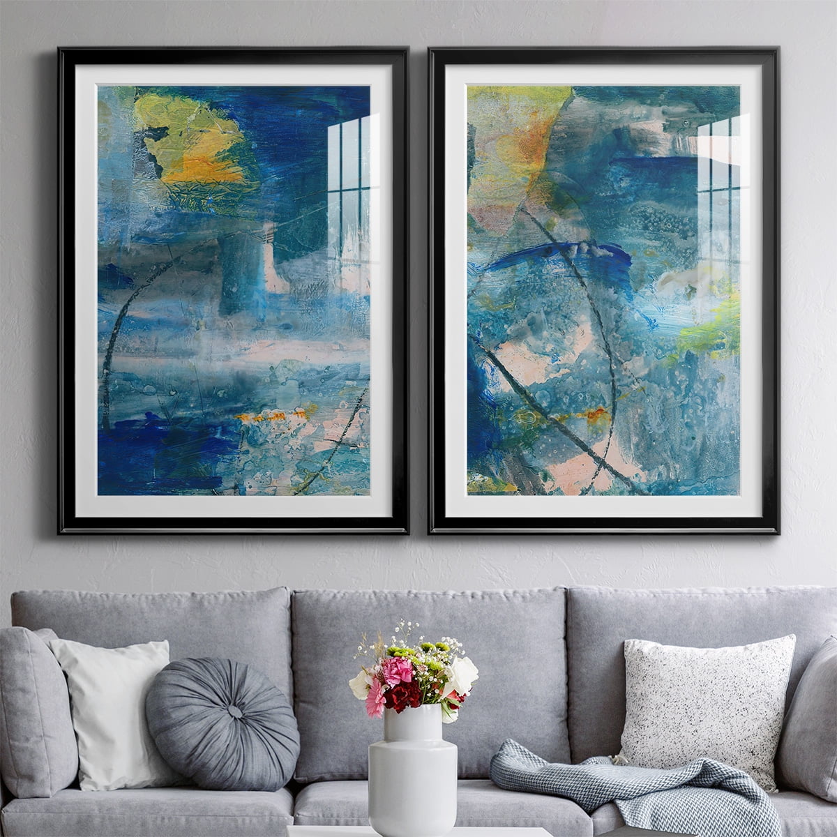 Wexford Home Spring Winds I Premium Framed Print, 18.5" x 24.5" - Ready to Hang, Black (Set of 2)