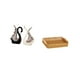 thumbnail image 5 of Figuras de cisne de cerámica y cesta de frutas tejida, colección de adornos de escritorio para estanterías, aniversarios, chimeneas, cuencos para serv, 5 of 8