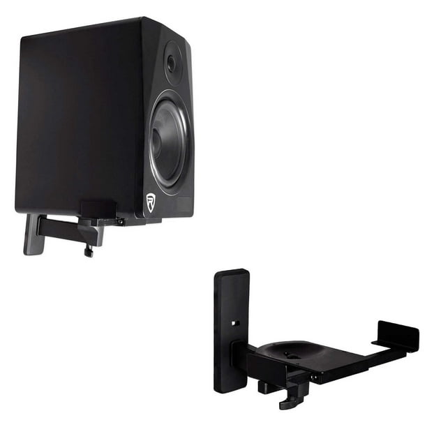 Pair Rockville RHSB8 Wall Mount Swivel Studio Monitor Speaker Hanging