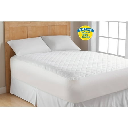 Hypoallergenic, Super Soft Quilted Mattress Pad, Twin by Mainstays