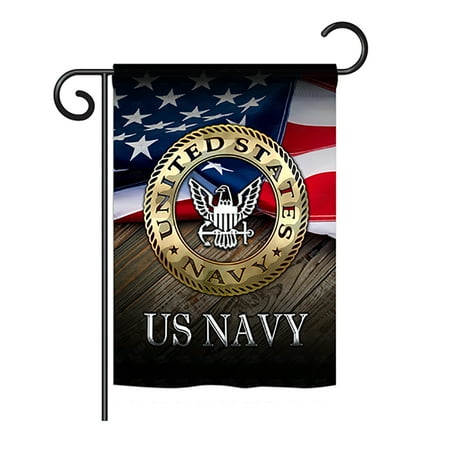 Throwback Vertical Flag - Angeleno Heritage G135035-BO US Navy Americana Military Impressions Decorative Vertical 13