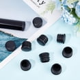 thumbnail image 5 of 20 Pieces 1In Round Plastic Plugs Black End Caps Plug Pipe Tubing End Cap Chair Leg Inserts for Metal Legs Fences Glide Protection from Chair Legs and Furniture Column Black, 5 of 8