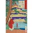 thumbnail image 3 of Tsukioka Yoshitoshi 17x24 Black Modern Framed Museum Art Print Titled - Ashikaga Yoshimitsu Admiring the Golden Pavilion (1879), 3 of 5