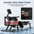 thumbnail image 3 of Rowing Machine 16 Levels of Quiet Resistance, Water Rowing with LCD Monitor, 350 lbs Weight Capacity for Home Use, 3 of 5