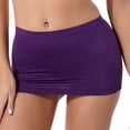 thumbnail image 4 of Faldas de tubo de cintura baja elásticas a la moda para mujer, minifaldas de lencería de Color liso, cintura elástica, minifalda ajustada, 4 of 5