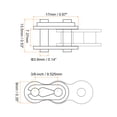 thumbnail image 2 of Uxcell 6Pack #35 Conector de enlace de rodillo de cadena 3/8" Pitch de acero inoxidable para cadena 06C, 2 of 6