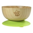 thumbnail image 2 of Mighty Clean Baby Round Transition Bowl - Stay Put Wood Bowl with Green Silicone, 2 of 5