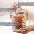 thumbnail image 3 of Juego de 2 tarros de cristal transparente con forma de diamante para dulces, almacenamiento para buffet de dulces con tapa de cristal, cajas decorativas para galletas y galletas para regalo, 3 of 5