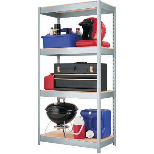 Space Solutions 1000 Series Boltless 4 Shelf Shelving, Galvanized