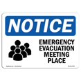 thumbnail image 1 of SignMission OS-NS-D-1014-L-11791 OSHA Notice Sign - Emergency Evacuation Meeting Place Sign with Symbol, 1 of 1