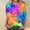 Multicolor, variant on Sakmal 3/4 Sleeve T Shirts for Women Crew Neck Graphic Colorful Pastel T-Shirts T Shirts for Women