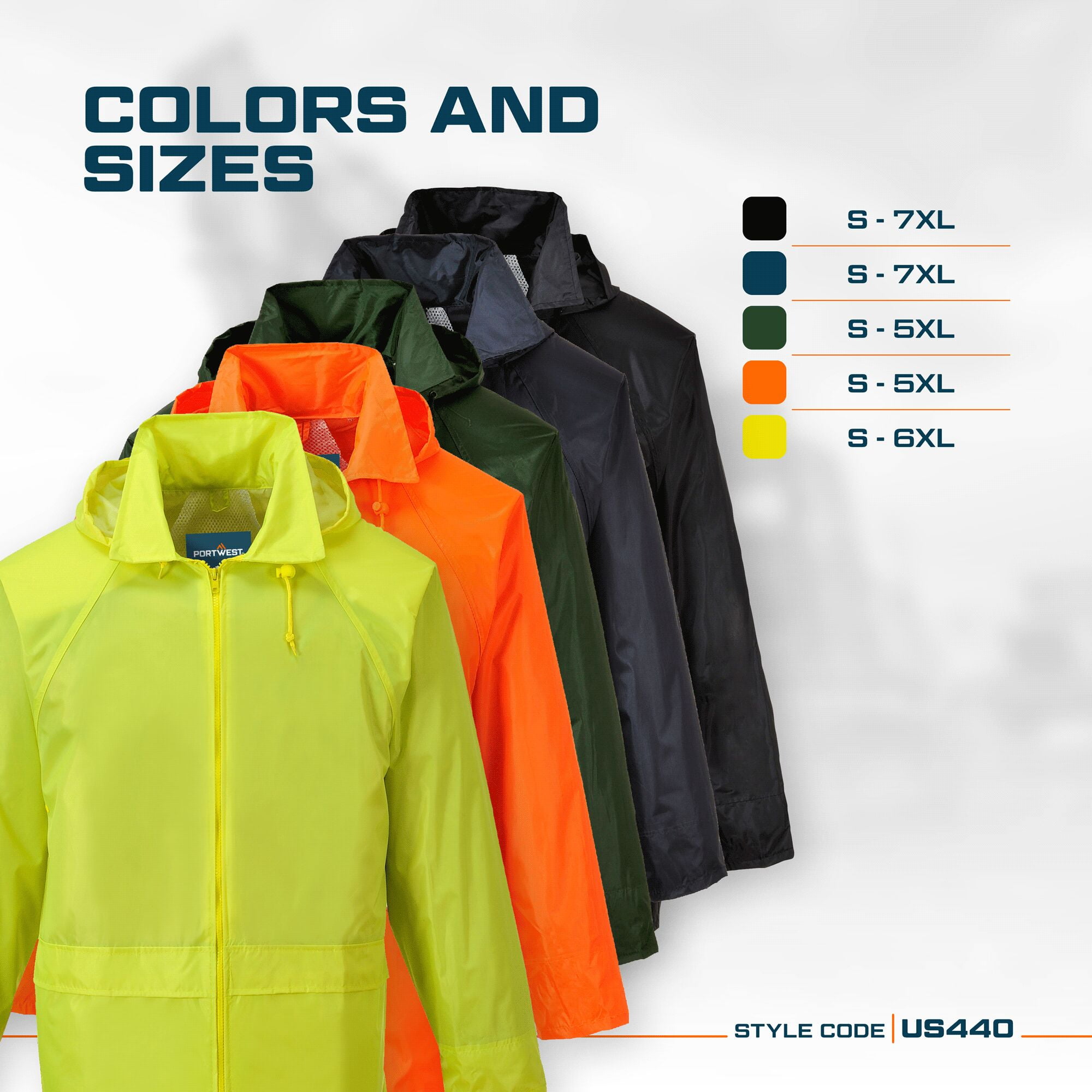 Portwest US440 Men s Waterproof Rain Jacket Navy Bahrain Ubuy