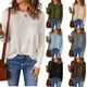 thumbnail image 2 of Suéter de manga larga blanco de otoño e invierno europeo y americano Suéter casual europeo y americano para mujer, 2 of 6