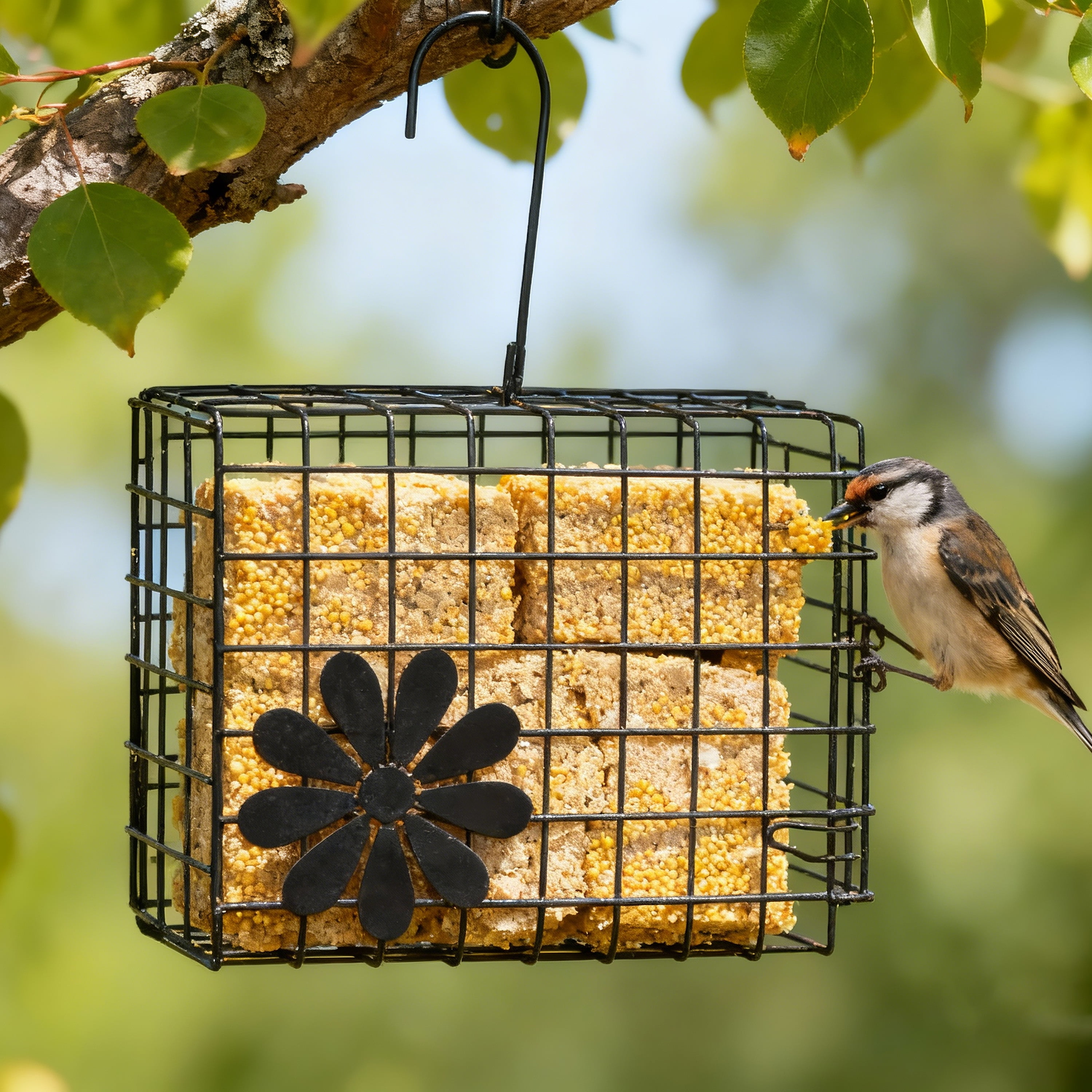 Vibrant Life Seed Cake Bird Feeder, Black