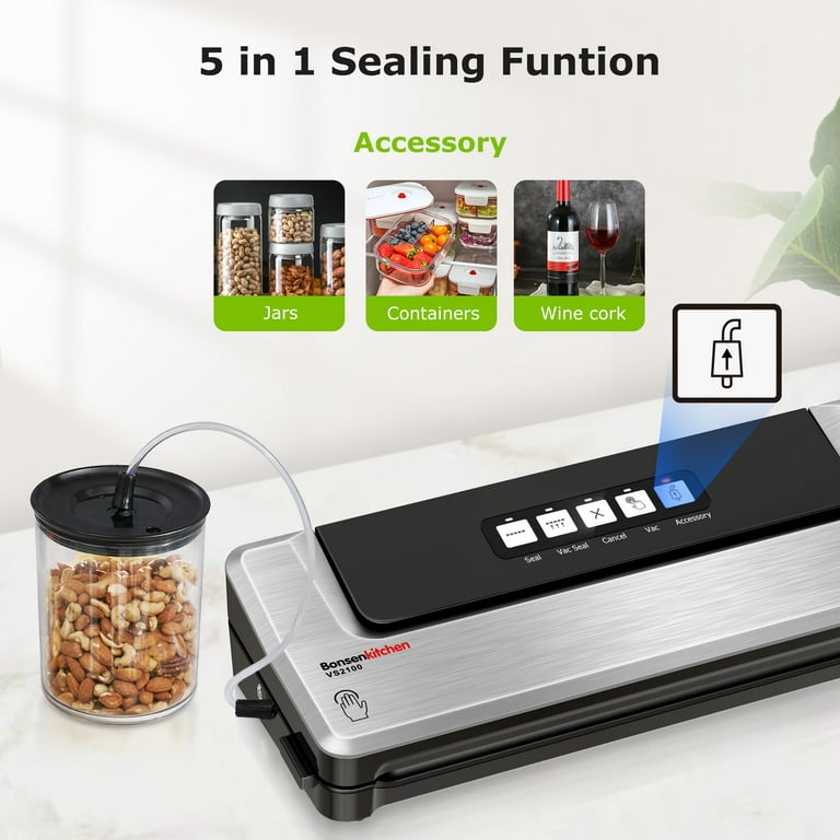 Bonsenkitchen Compact Automatic 5-in-1 Vacuum Sealer Machine for Food -  AliExpress