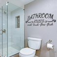 thumbnail image 2 of 2 Pieces Bathroom Wall Decals Sticker Soak Relax Enjoy Bathroom Rules Wall Sticker Vinyl Quote Saying Wall Art Decor for Home Bathroom (Black), 2 of 4