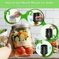 thumbnail image 5 of Electric Mason Jar Vacuum Sealer Kit, Fully Auto Sealer for Wide and Regular Mouth Mason Jars, Cordless Food Vacuum Saver for Sealer Bags, Rechargeable Vacuum Sealer, Ideal Present for Mom, Wife, 5 of 7