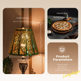 thumbnail image 7 of SWAIFDEE Small Lamp Shade, Barrel Metal Lampshade Cover for Table Lamp and Floor Light, 5X9X7in Spider, 7 of 7