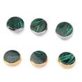 thumbnail image 3 of Greeniant Botones de saxofón de 3 piezas, botón de malaquita de trompeta, superficie lisa profesional, concha de pavo real, teclas musicales de piedra Accesorios para instrumentos musicales Cromo Greeniant OD027068-01, 3 of 6