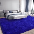 thumbnail image 2 of Janvonne Fluffy Area Rugs for Living Room,Bedroom,Dorms,6x9ft Soft Shaggy Sofa-side Carpet, Home Decor Aesthetic,Bright Blue, 2 of 8