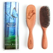Desert Breeze Distributing 100% Pure Wild Boar Bristle Hair Brush PW1 Pear Wood Handle