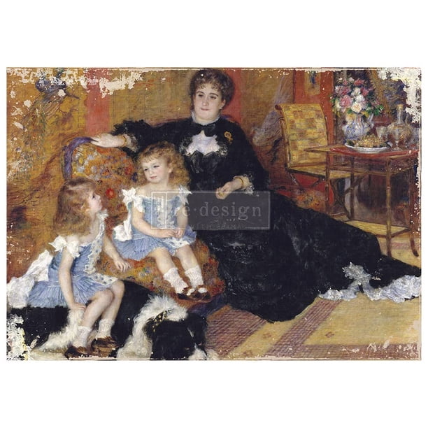 Rediseño de papel de arroz para decoupage A1 (papel de seda de morera) - Momento familiar 23.4""x33.1"" 655350653750