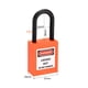 thumbnail image 4 of Candados Lockout Tagout, candado de seguridad de 1-1/2 pulgadas con llave diferente, candado de plástico naranja, 2 piezas, 4 of 4