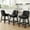 Black-leather, variant on LainTene 26" Swivel Bar Stools with Backs, 26" Counter Height Bar Stools, Extra Upholstered Counter Barstools with Square Solid Wood Legs for Kitchen Island, Dining Room