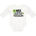 thumbnail image 3 of Inktastic St. Patrick's Day Wee Little Hooligan with Clovers Boys or Girls Long Sleeve Baby Bodysuit, 3 of 5