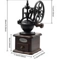 thumbnail image 2 of Manual Coffee Grinder, Vintage Antique Wooden Hand Coffee Grinder Manual Coffee Bean Mill, Adjustable Grinding of Thickness With Grind Settings And Catch Drawer, 2 of 7