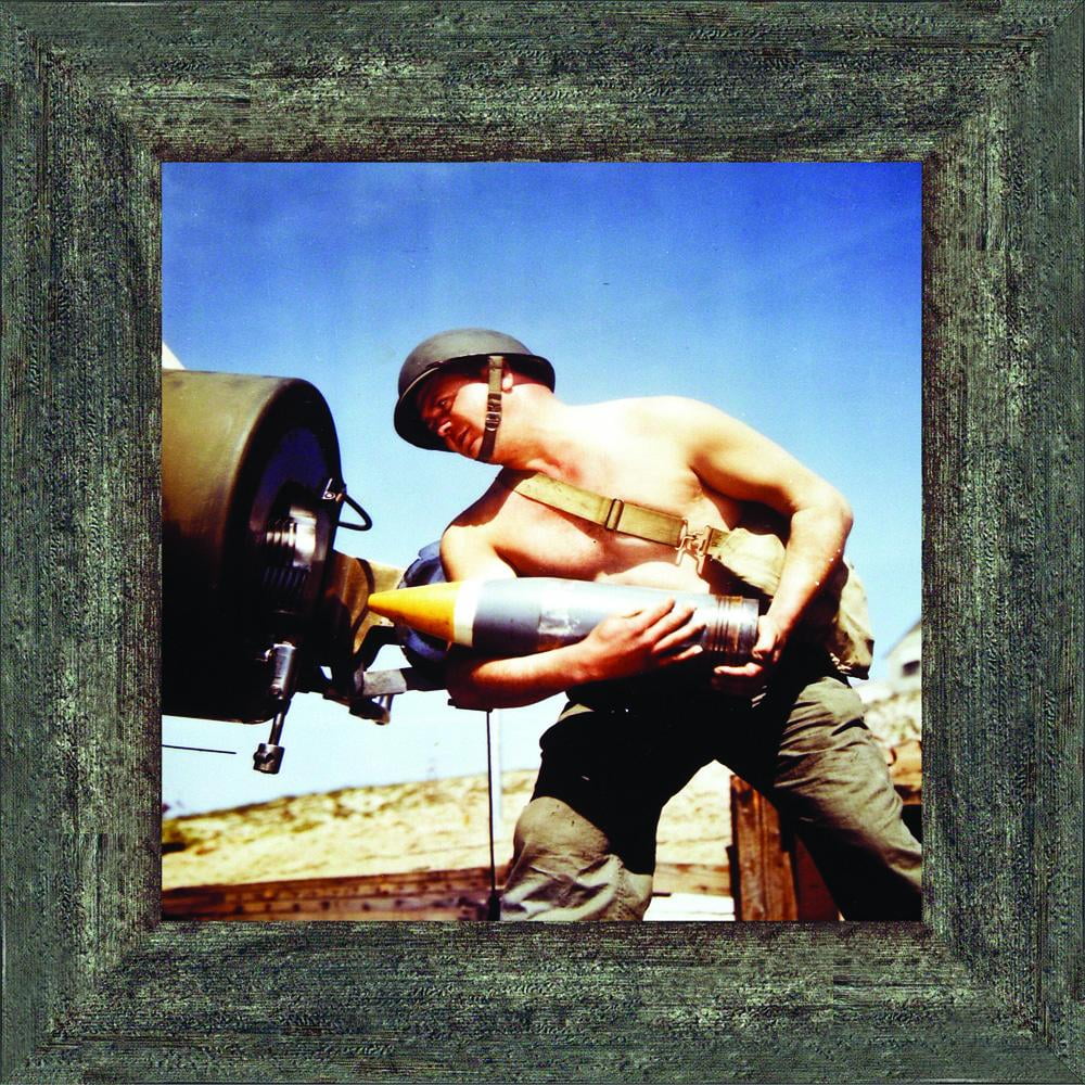 Historically Yours Patriotic Soldier, Men of Honor Framed, Military Image,10x10 8523