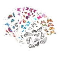 thumbnail image 2 of Calcomanías de agua Macarena 30 hojas diseños de mariposas en 3D para decoración de uñas, 2 of 8
