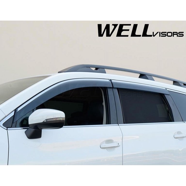 Side Window Deflectors Hyundai Santa Fe 2019+ with Chrome Trim Side Window Deflectors Hyundai Santa Fe 2019+ with Chrome Trim